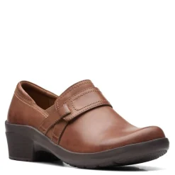 Clarks Slip-On Shoes|Women's , Angie Poppy Slip-On Tan