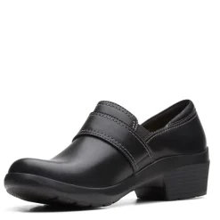 Clarks Slip-On Shoes|Women's , Angie Poppy Slip-On Black