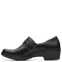 Clarks Slip-On Shoes|Women's , Angie Poppy Slip-On Black