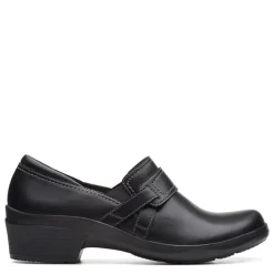 Clarks Loafers|Women's , Angie Poppy Slip-On Black