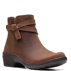 Clarks Boots|Women's , Angie Spice Boot Dark Tan