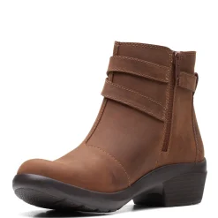 Clarks Boots|Women's , Angie Spice Boot Dark Tan