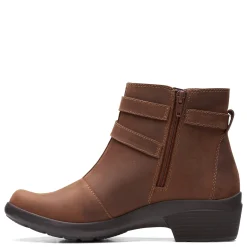 Clarks Boots|Women's , Angie Spice Boot Dark Tan
