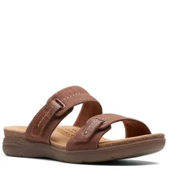 Clarks Sandals|Women's , April Dusk Sandal Dark Tan