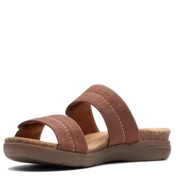 Clarks Sandals|Women's , April Dusk Sandal Dark Tan