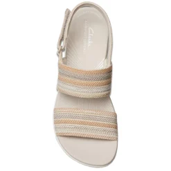 Clarks Sandals|Women's , Arla Stroll Sandal Beige Combi