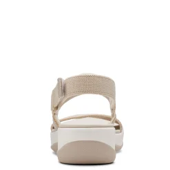 Clarks Wedges|Women's , Arla Stroll Sandal Beige Combi