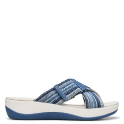 Clarks Sandals|Women's , Arla Wave Sandal Blue Combi