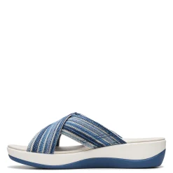 Clarks Sandals|Women's , Arla Wave Sandal Blue Combi