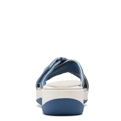 Clarks Sandals|Women's , Arla Wave Sandal Blue Combi
