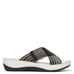 Clarks Sandals|Women's , Arla Wave Sandal Black Combi