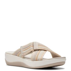 Clarks Sandals|Women's , Arla Wave Sandal Beige Combi