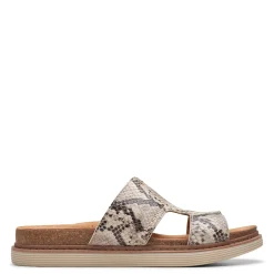 Clarks Sandals|Women's , Arwell Walk Sandal Snake Print Leather