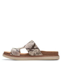 Clarks Sandals|Women's , Arwell Walk Sandal Snake Print Leather