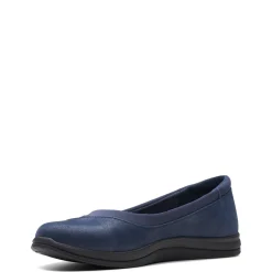 Clarks Flats|Women's , Breeze Ayla Slip-On Navy