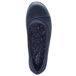 Clarks Flats|Women's , Breeze Ayla Slip-On Navy