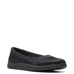 Clarks Flats|Women's , Breeze Ayla Slip-On Black