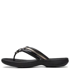 Clarks Sandals|Women's , Breeze Coral Sandal Black Combi