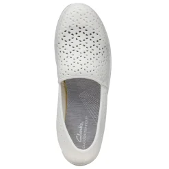 Clarks Slip-On Shoes|Women's , Breeze Emily Slip-On White
