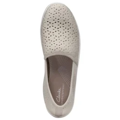 Clarks Sneakers & Athletic|Women's , Breeze Emily Slip-On Taupe
