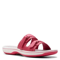 Clarks Sandals|Women's , Breeze Piper Sandal Bright Pink Combi