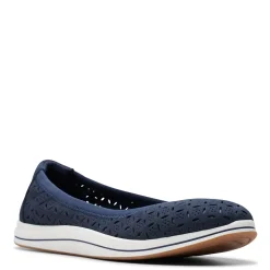Clarks Flats|Women's , Breeze Roam Slip-On Navy