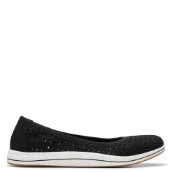 Clarks Flats|Women's , Breeze Roam Slip-On Black