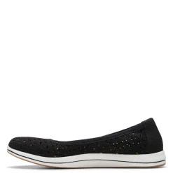 Clarks Flats|Women's , Breeze Roam Slip-On Black