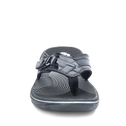 Clarks Sandals|Women's , Breeze Sea Sandal Black Patent