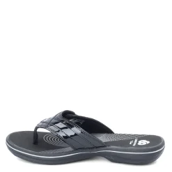 Clarks Sandals|Women's , Breeze Sea Sandal Black Patent
