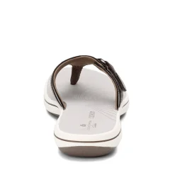 Clarks Sandals|Women's , Breeze Sea Flip Flop Pewter