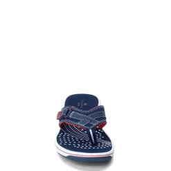 Clarks Sandals|Women's , Breeze Sea Sandal Red White Blue