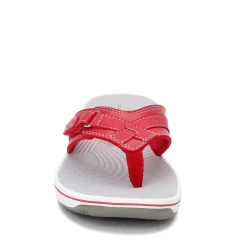 Clarks Sandals|Women's , Breeze Sea Sandal Red