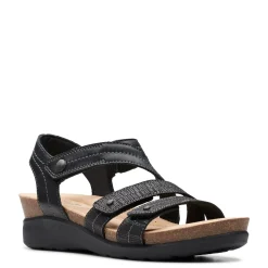 Clarks Sandals|Women's , Calenne Clara Sandal Black Combi