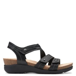 Clarks Sandals|Women's , Calenne Clara Sandal Black Combi