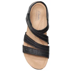 Clarks Sandals|Women's , Calenne Clara Sandal Black Combi