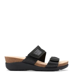 Clarks Wedges|Women's , Calenne Maye Sandal Black