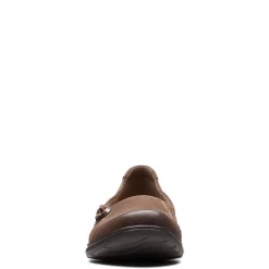 Clarks Flats|Women's , Carleigh Lulin Slip-On Taupe