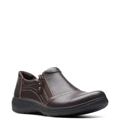 Clarks Flats|Women's , Carleigh Ray Slip-On Dark Brown