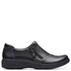 Clarks Flats|Women's , Carleigh Ray Slip-On Black