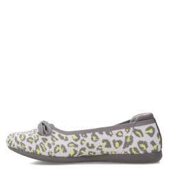 Clarks Slip-On Shoes|Women's , Carly Hope Flat Grey Leopard