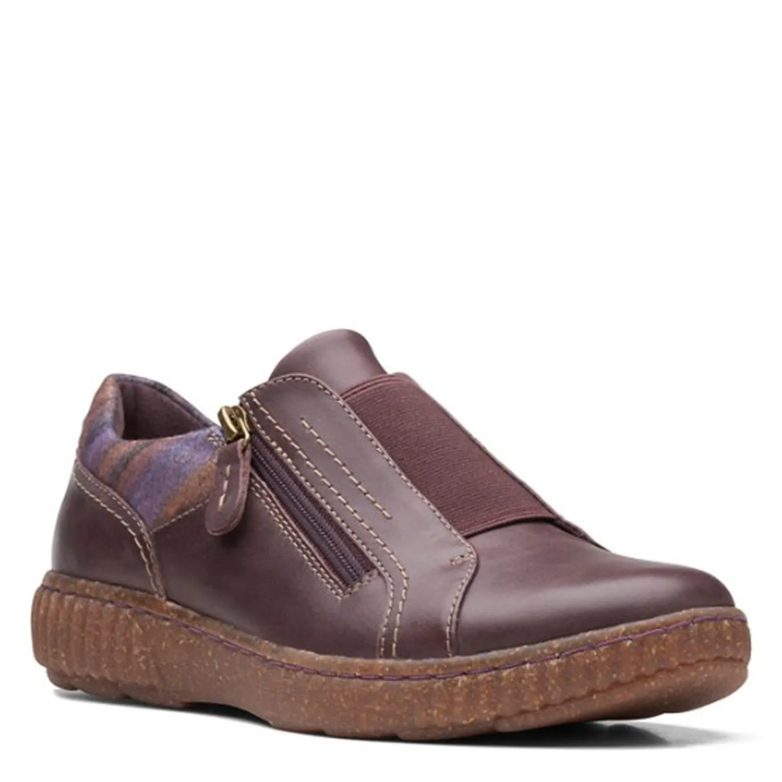 Clarks Loafers|Women's , Caroline Cove Slip-On Burgundy Leather