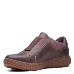 Clarks Loafers|Women's , Caroline Cove Slip-On Burgundy Leather