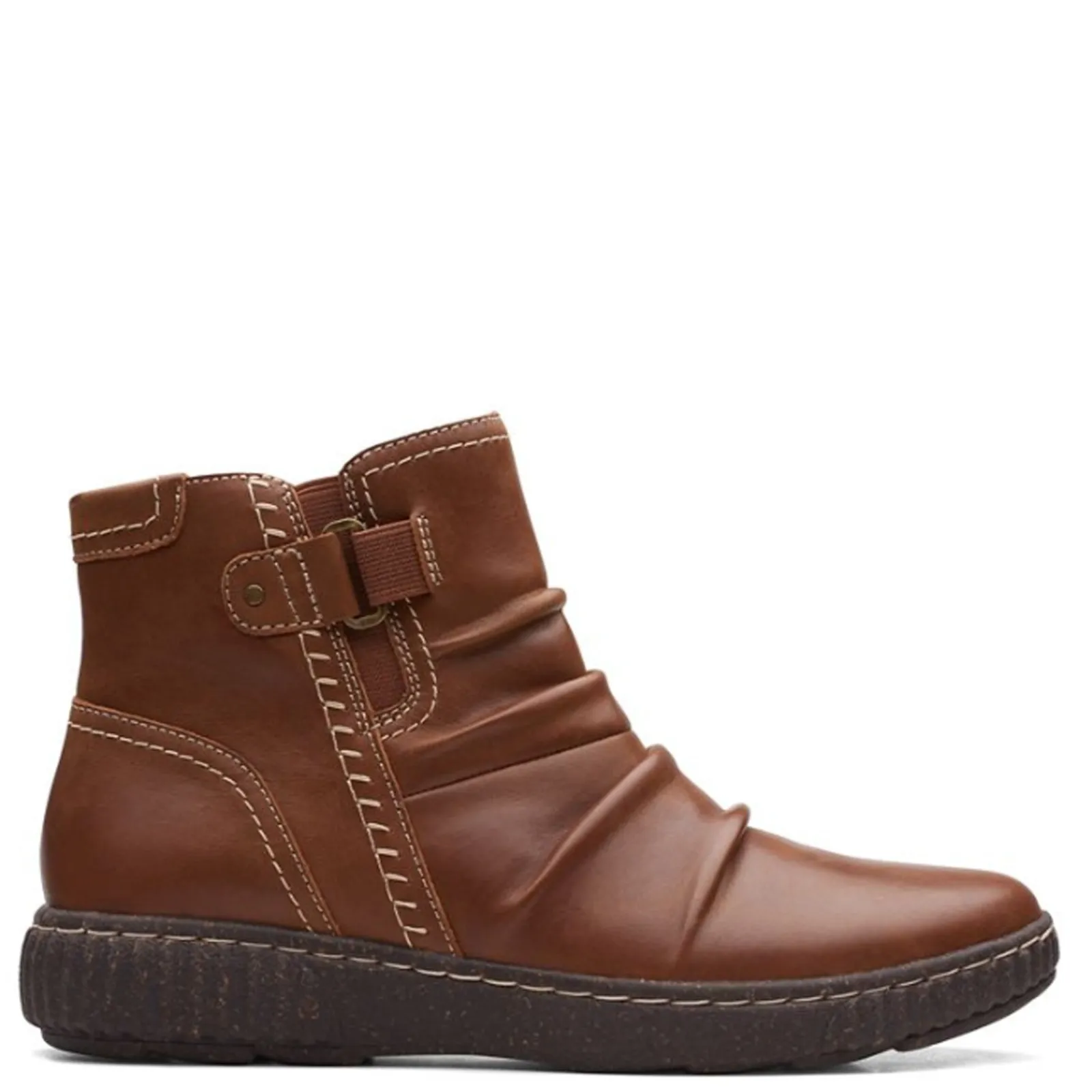 Clarks Boots|Women's , Caroline Orchid Boot Dark Tan