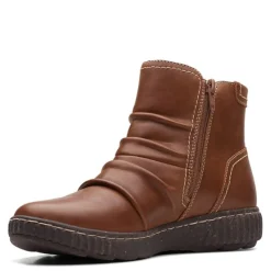 Clarks Boots|Women's , Caroline Orchid Boot Dark Tan