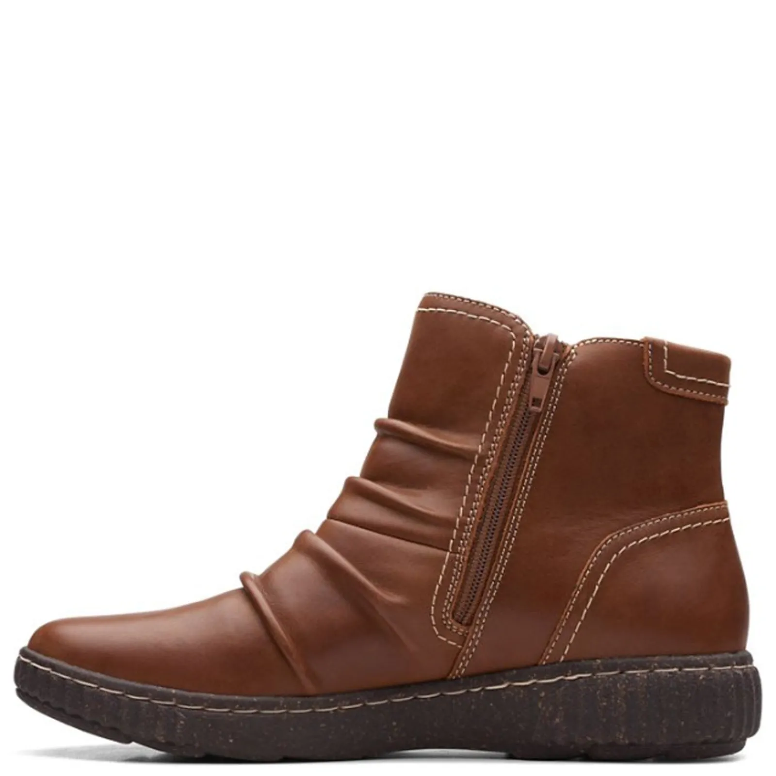 Clarks Boots|Women's , Caroline Orchid Boot Dark Tan