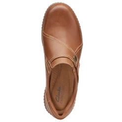 Clarks Slip-On Shoes|Women's , Caroline Pearl Slip-On Dark Tan