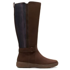 Clarks Boots|Women's , Caroline Style Boot Brown Suede