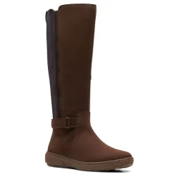 Clarks Boots|Women's , Caroline Style Boot Brown Suede