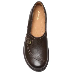Clarks Slip-On Shoes|Women's , Certina Ease Slip-On Dark Brown